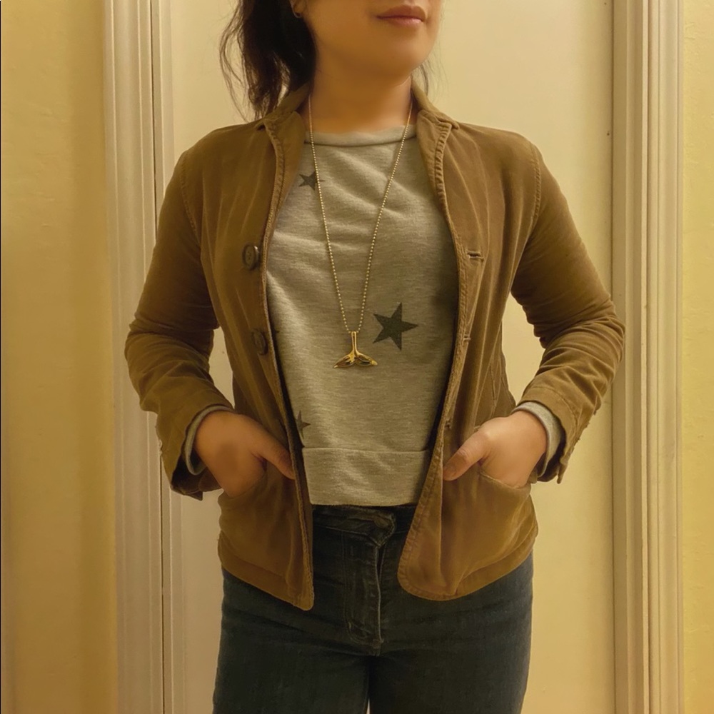Hollister cotton button down blazer